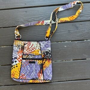 Vera Bradley Purple and Yellow Crossbody Bag